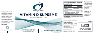 Vitamin D Supreme w Vit K1, K2